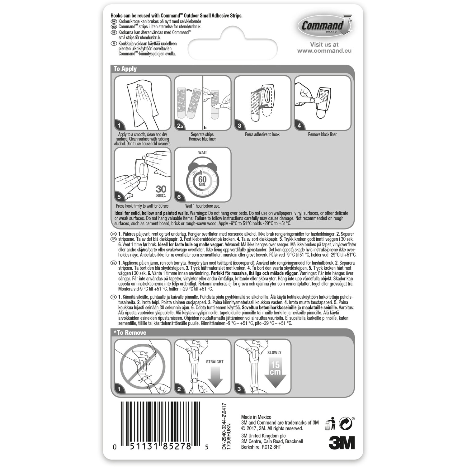 Outdoor Mini Hooks White Image 3
