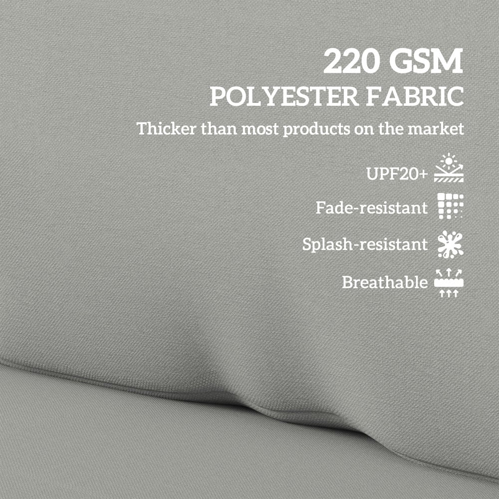 Outsunny 2 Seater Light Grey Garden Pallet Cushions 125 x 120cm 2 Pack Image 7