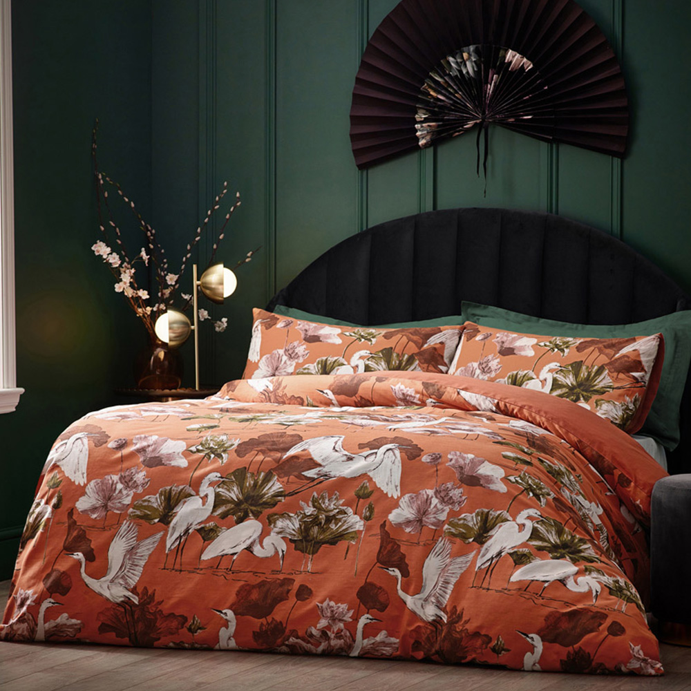 Wylder Kushiro Single Orange Duvet Cover Set Image 1