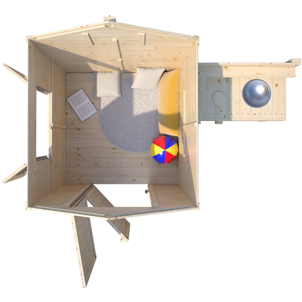 Soulet Jasmine 4 x 4ft Kids Wooden Playhouse with Mud Kitchen Image 5