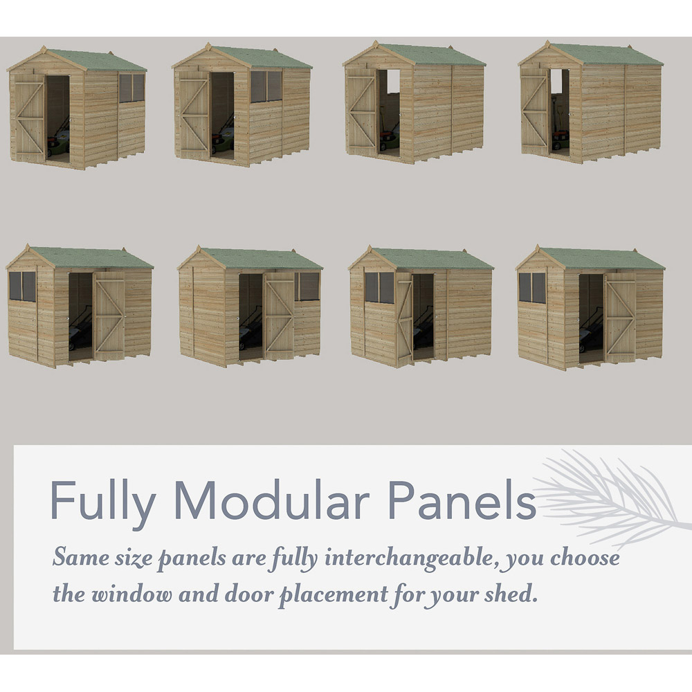 Forest Garden 5 x 3ft Beckwood Apex Shed Image 7