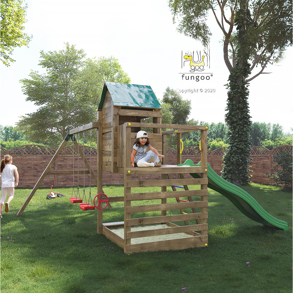 Shire Jarcas Mixter Kids Wooden Multi Play Set Equipment Image 3