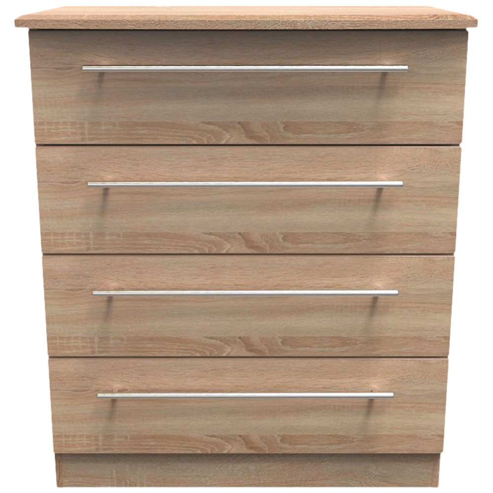 Crowndale Sherwood 4 Drawer Bardolino Oak Chest of Drawers Image 2