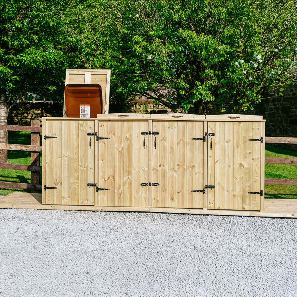 The Garden Village Chatburn 2 Recycle Box 3 Wheelie Bin Shed Image 6