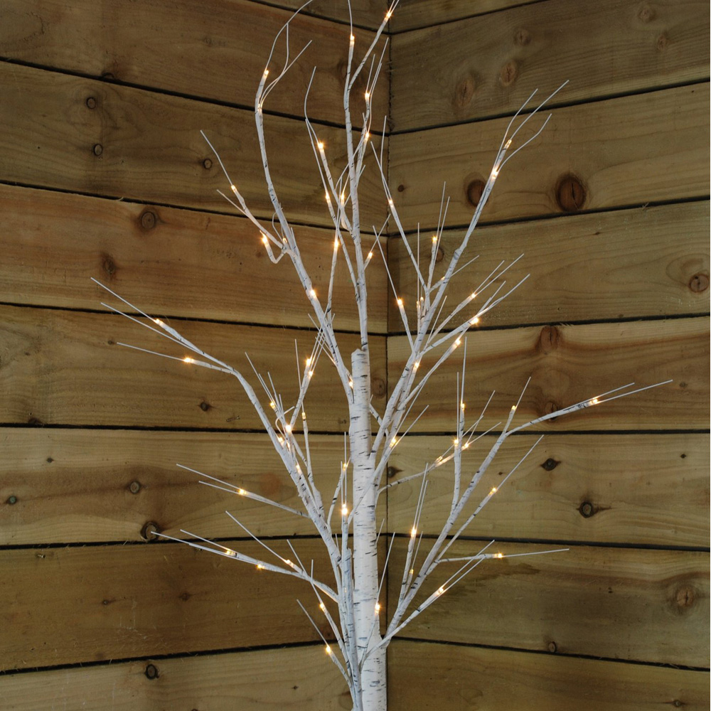 Samuel Alexander Warm White LED Indoor Outdoor Christmas Birch Tree 8ft Image 5