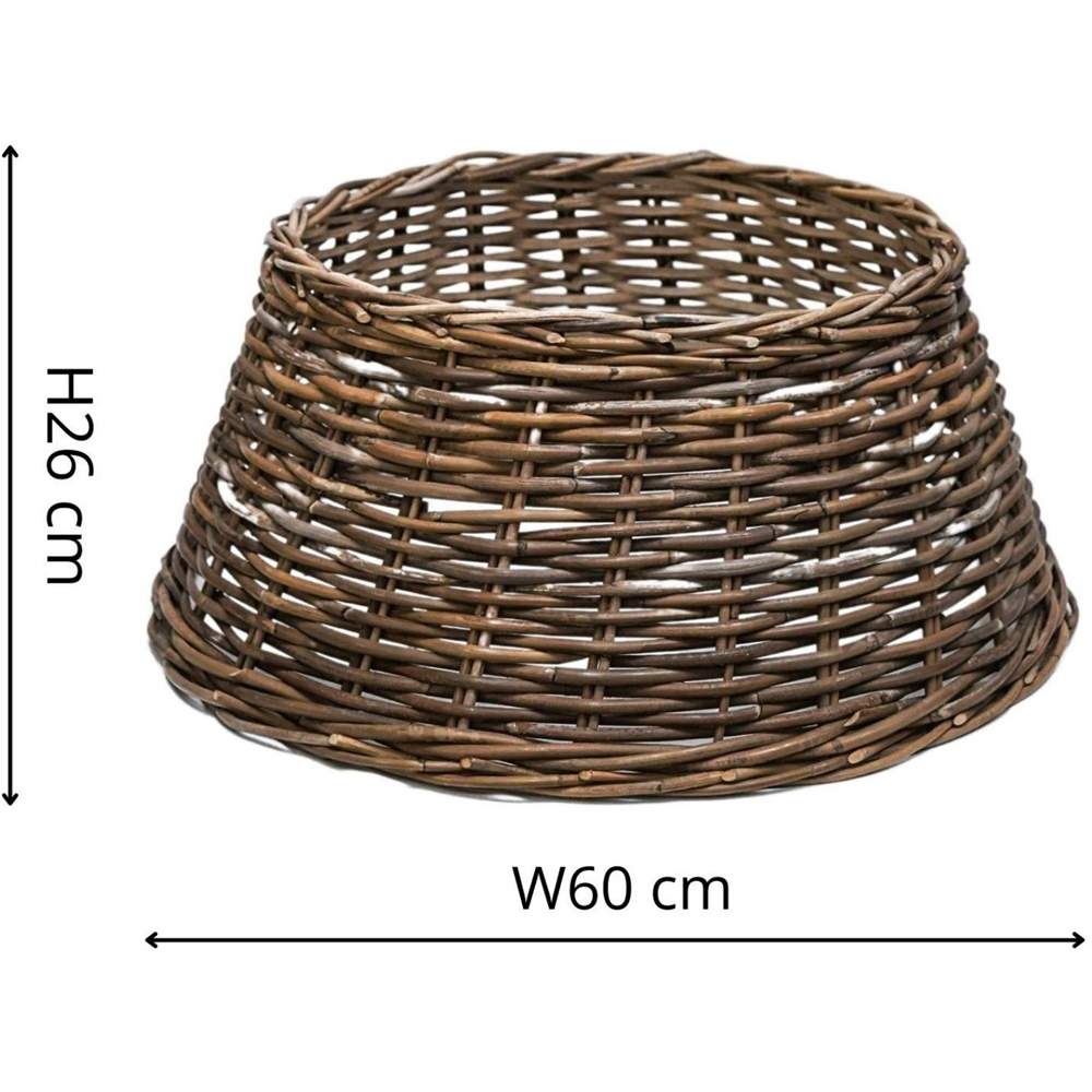 Ivyline Wicker Natural Round Christmas Tree Skirt 60cm Image 5