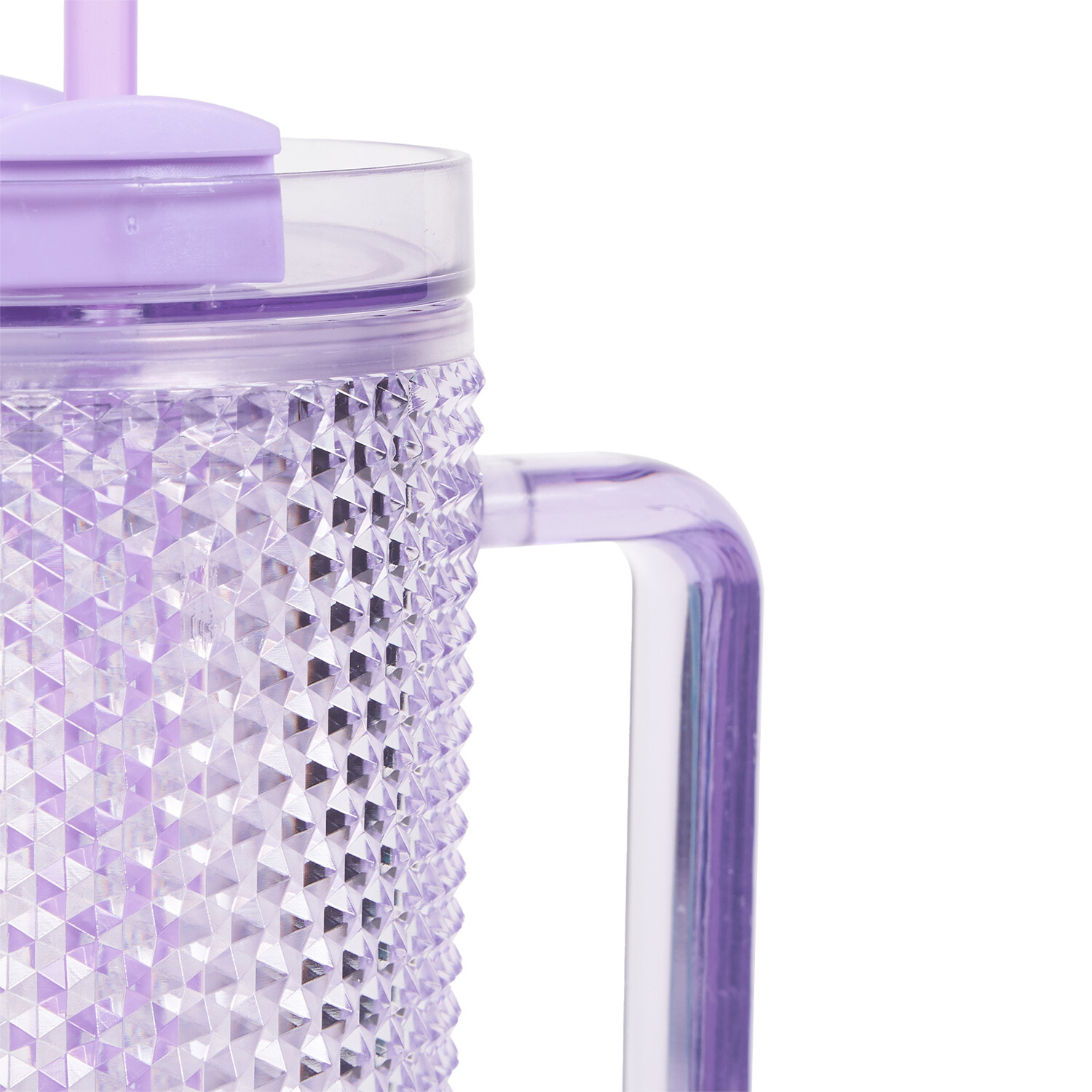 Studded Tumbler with Straw - Blue or Purple Image 3