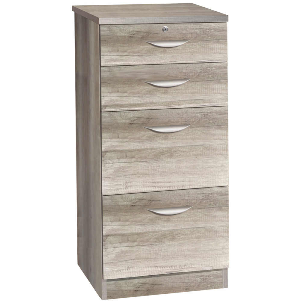 R White Cabinets 4 Drawer Grey Filing Cabinet Image 2