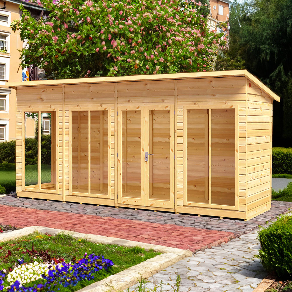 Shire Lela 16 x 4ft Double Door Summerhouse Image 2