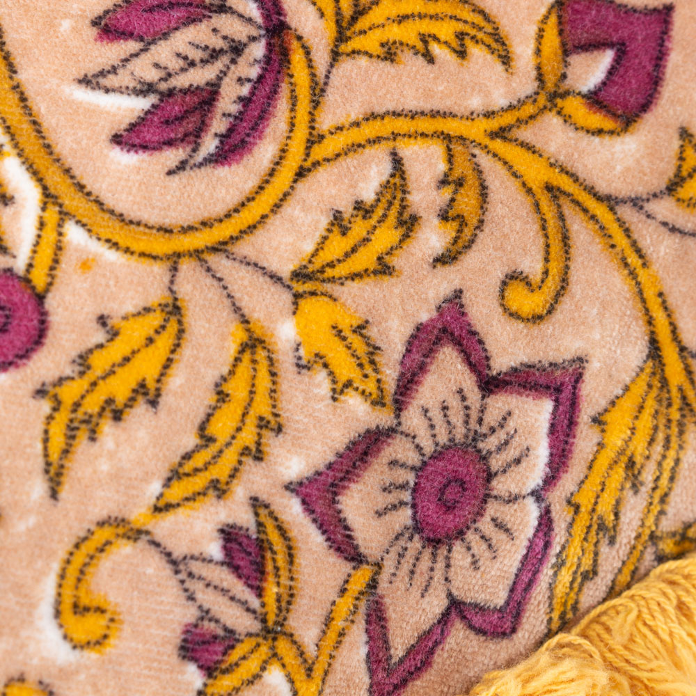 Paoletti Filagree Shell Floral Cotton Velvet Cushion Image 3