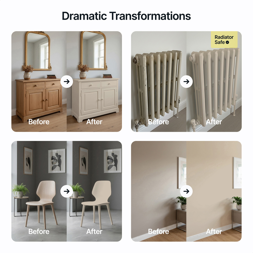 Hemway Cappuccino Brown Furniture and Walls Matt Chalk Paint 1L Image 5