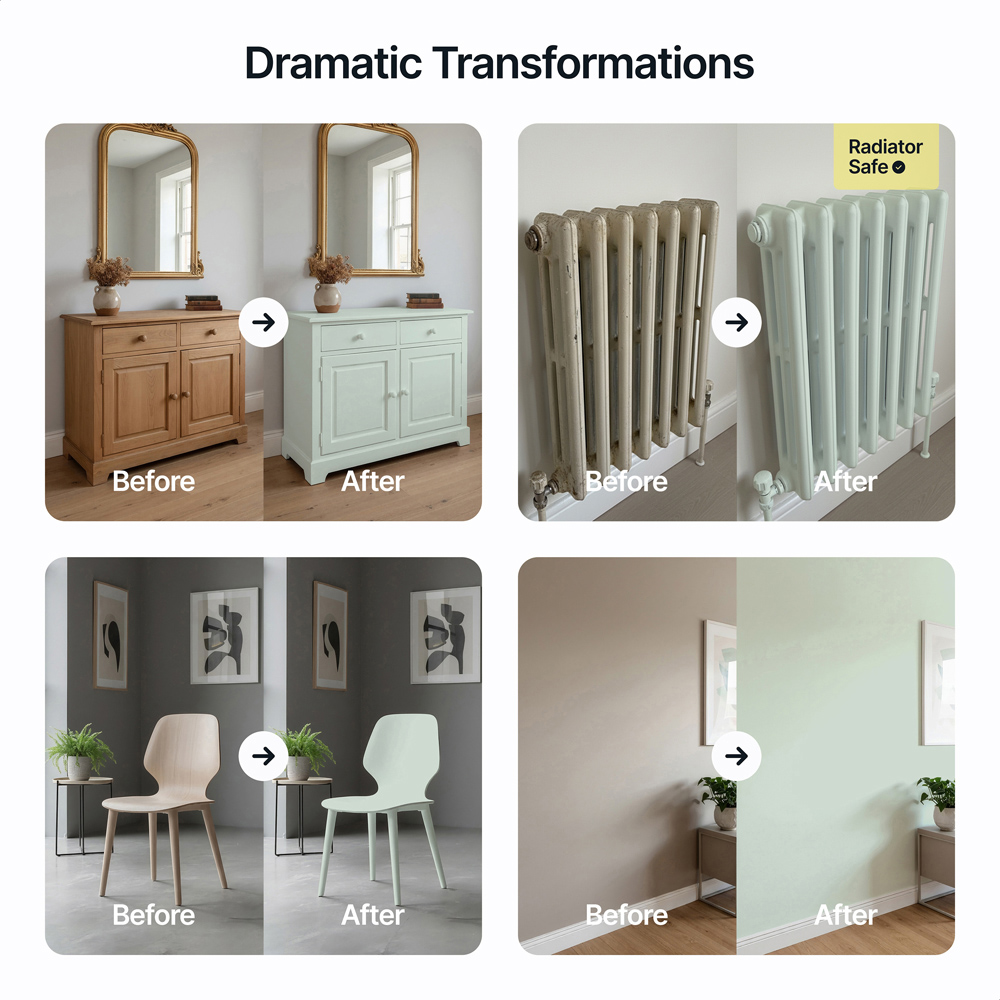 Hemway Aquamarine Blue Furniture and Walls Matt Chalk Paint 1L Image 5