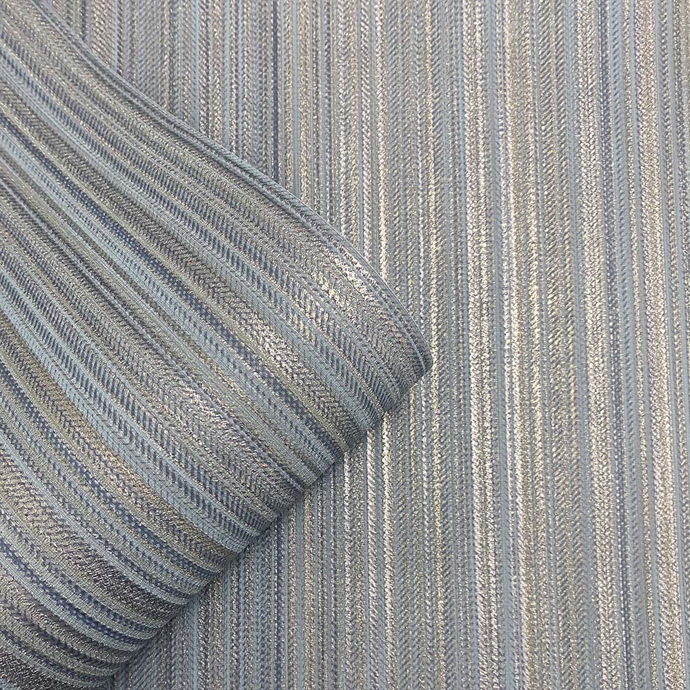 Muriva Venezia Stripe Blue Wallpaper Image 2