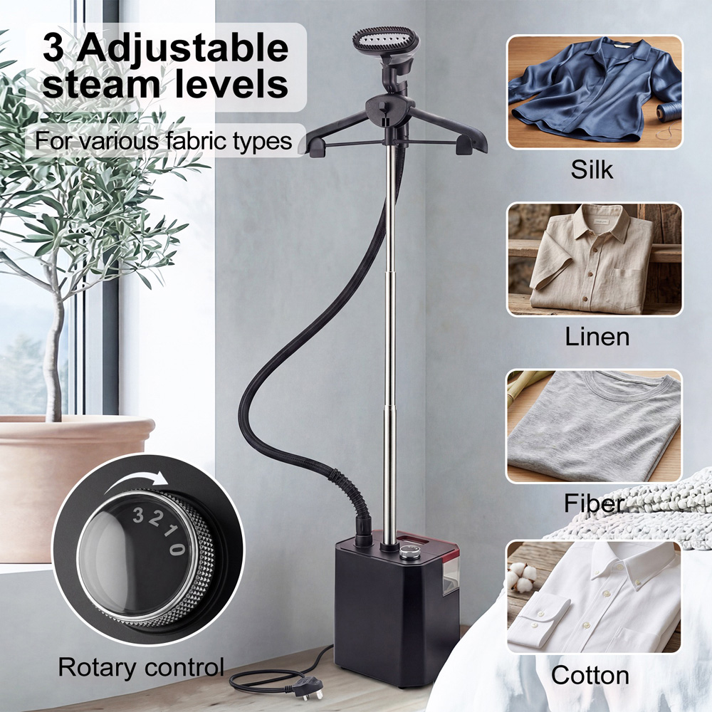Spector SM2007-BK-UK Wrinkle Remover Standing Garment Steamer 2200W Image 5
