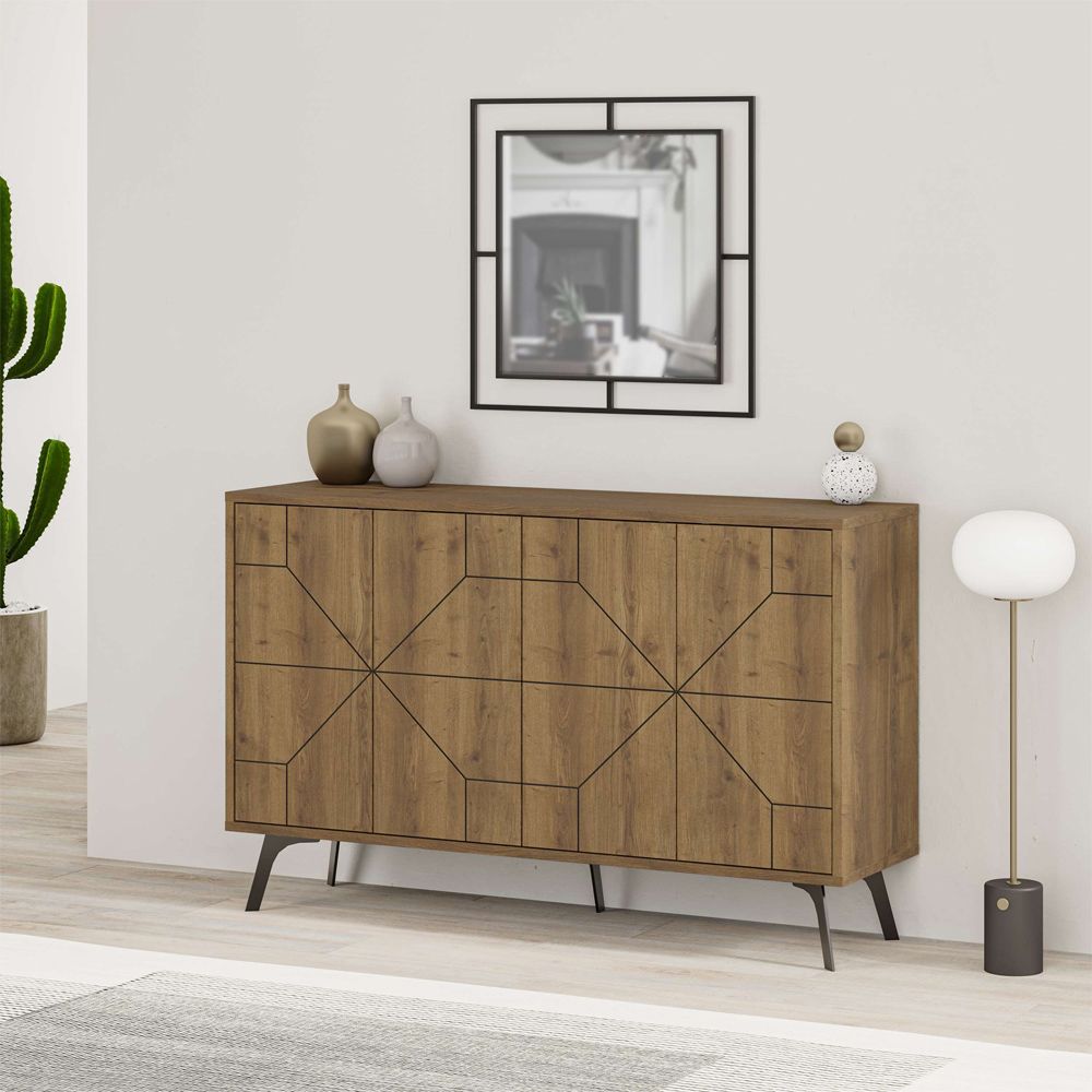 Decortie Dune Dark Oak Effect Console Sideboard Image 5
