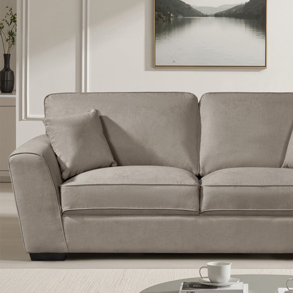 Artemis Home Arlington 3 Seater Brown Fabric Sofa Image 2