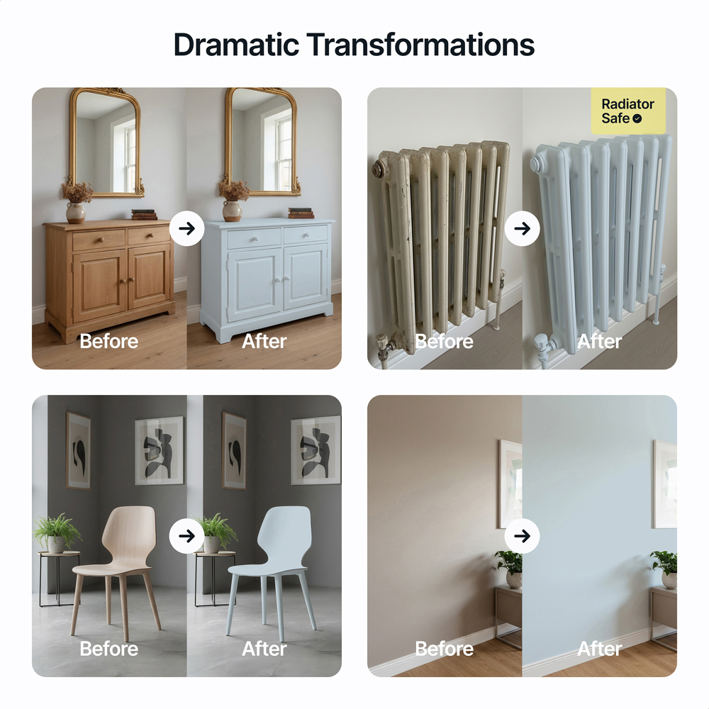 Hemway Sea Breeze Blue Furniture and Walls Matt Chalk Paint 1L Image 5