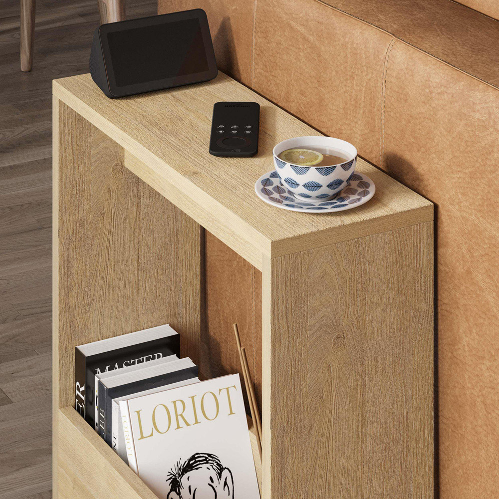 Decortie Simpi Single Shelf Oak Side Table Image 2