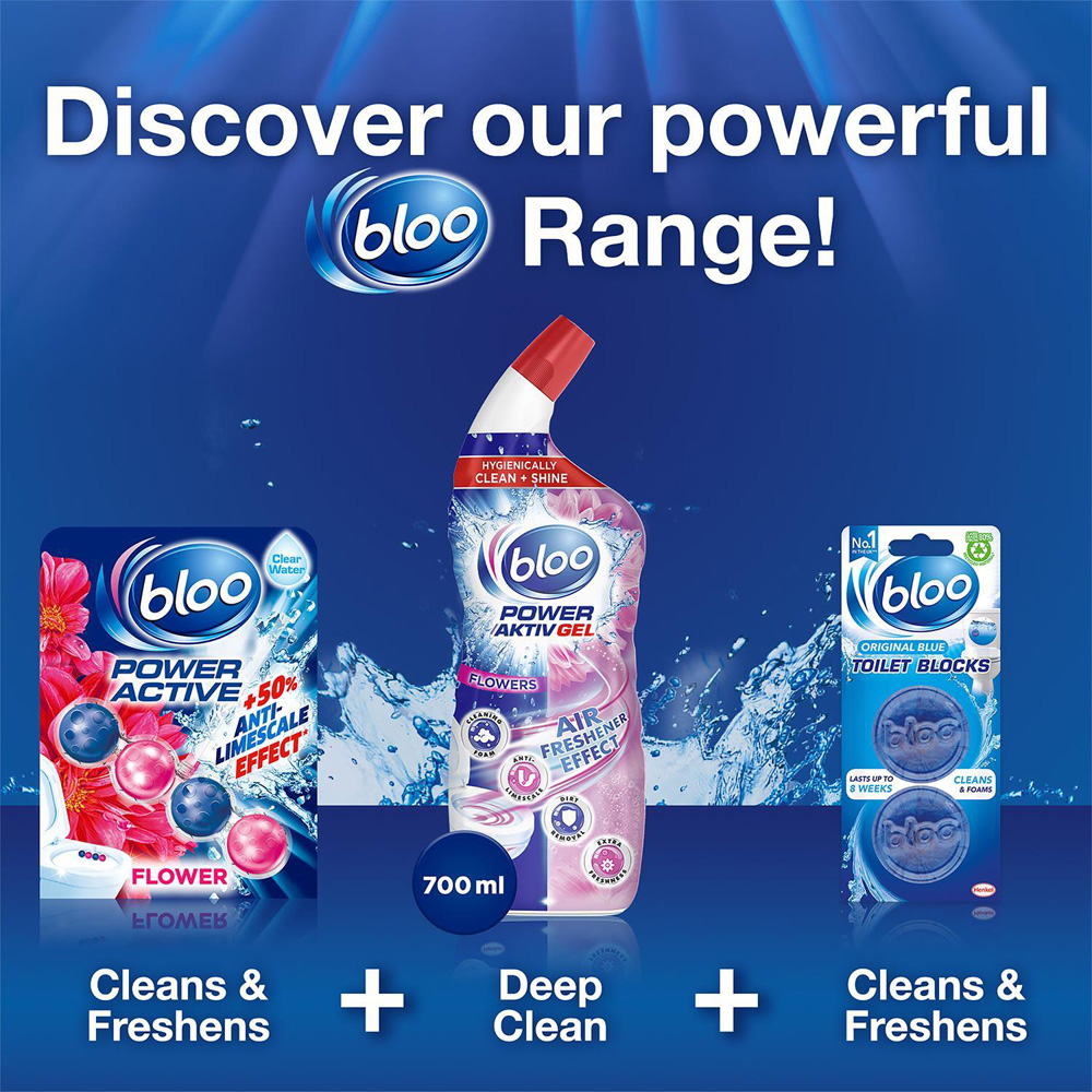 Bloo Power Active Flower Toilet Rim Block with 4 Function Formula 2 x 50g 6 Pack Image 8