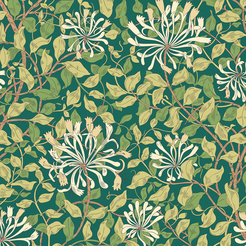 Origin Murals Honeysuckle Forest Green Wall Mural Image 2