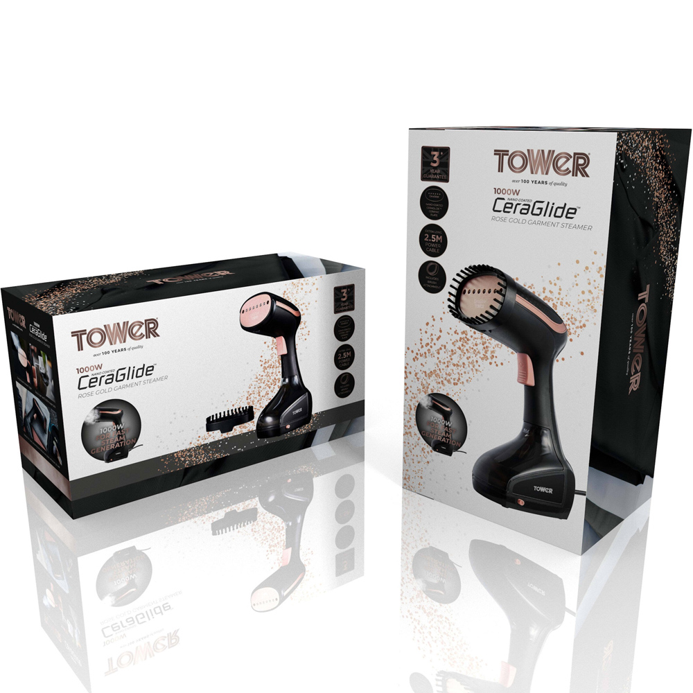 Tower Rose Gold Garment Steamer 1000W Image 9