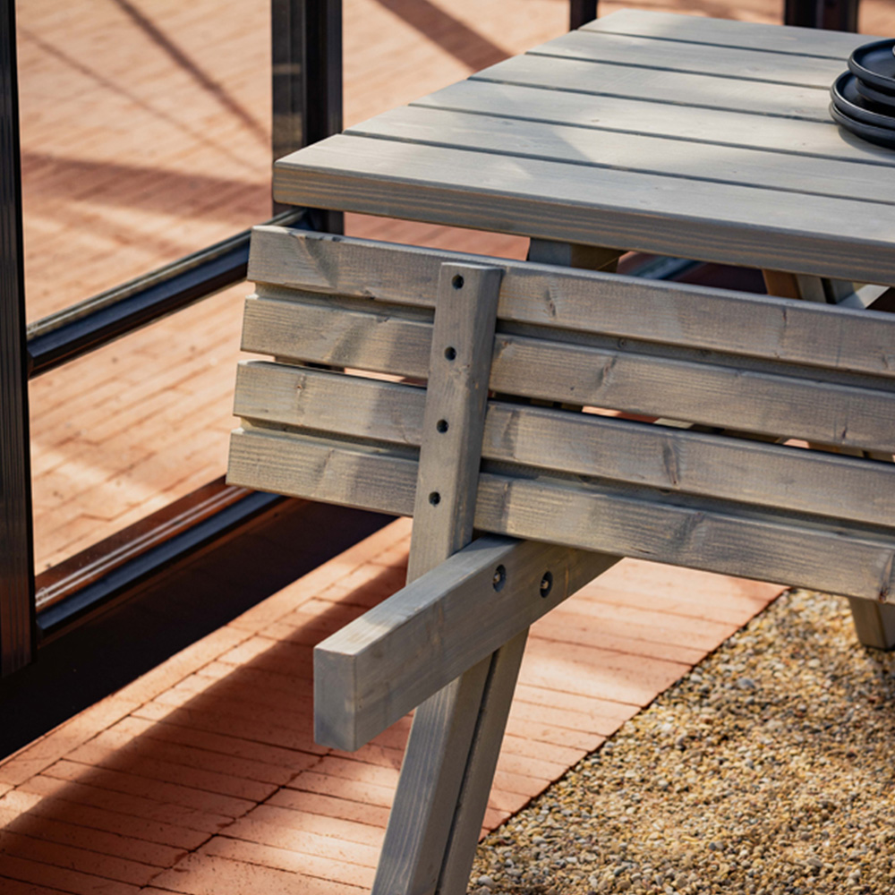 AMATA Ungurs 6 Seater Classic Picnic Table Grey Image 8