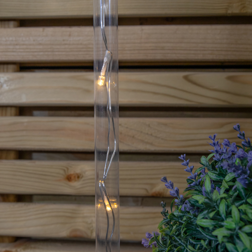 Samuel Alexander 4 Piece 40 Warm White LED Crystal Snowflake Christmas Path Light Set Image 7