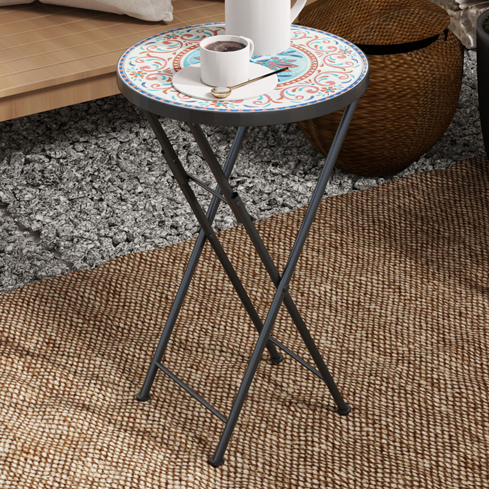 Outsunny Multicolour Mosaic Garden Coffee Table Image 1