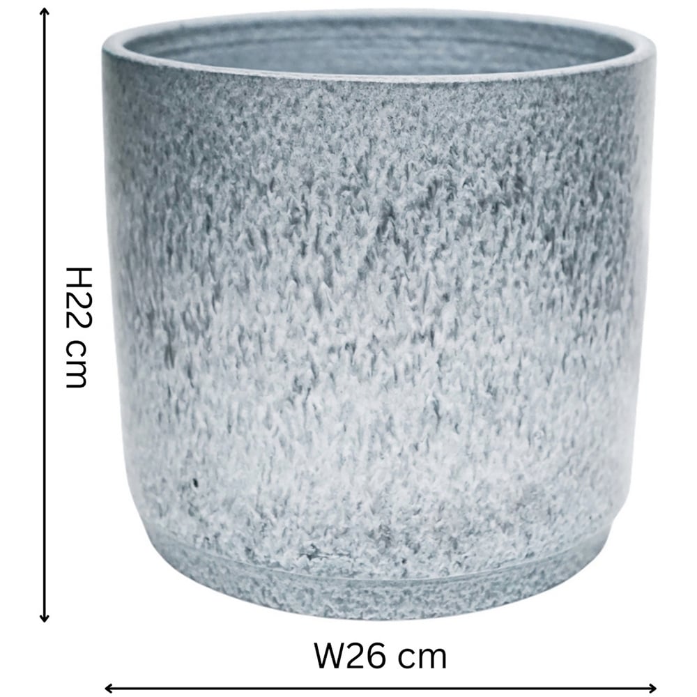 Ivyline Wesley Blue Marble Planter 22 x 26cm Image 5