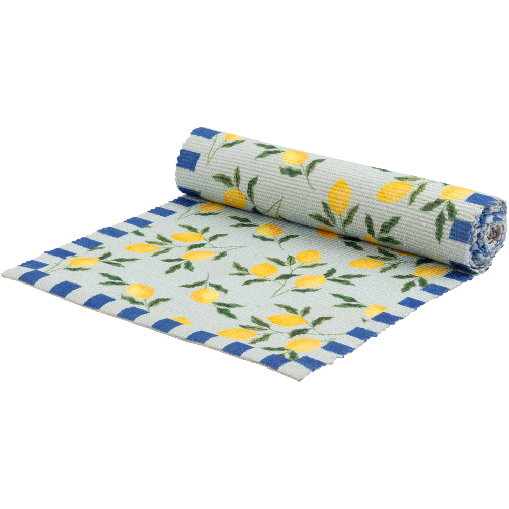furn. Lemons Blue Table Runner 180 x 35cm Image 3