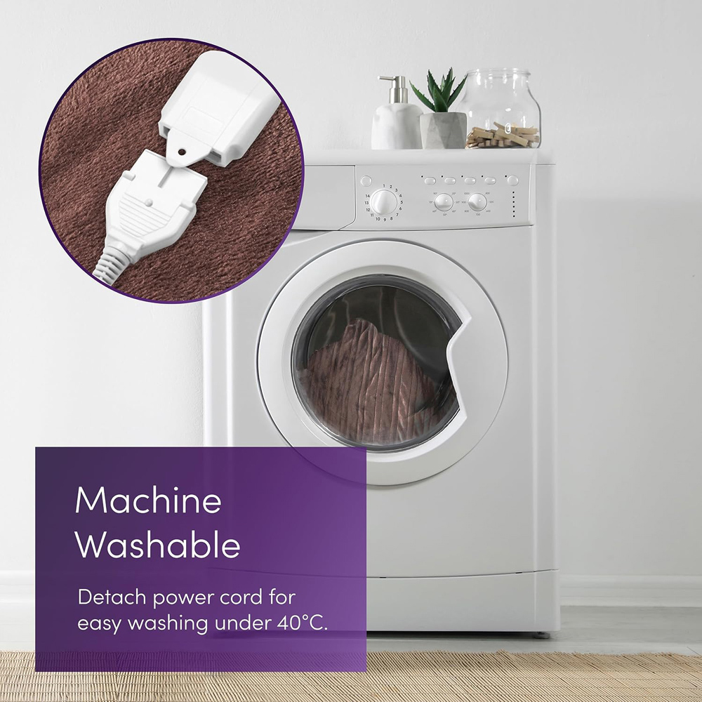 Emperial Brown Electric Heated Throw Blanket Image 6