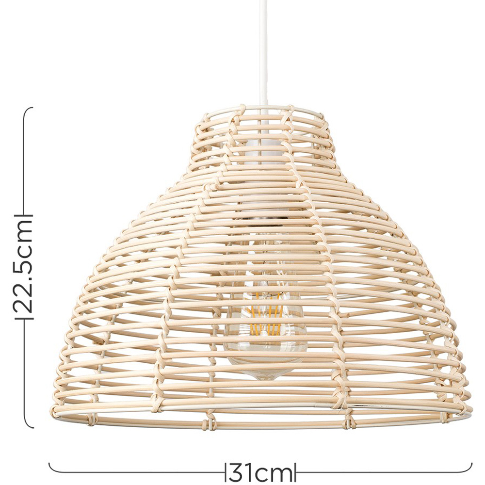 ValueLights Lobster Pot Cream Weave Basket Ceiling Lamp Shade Image 9