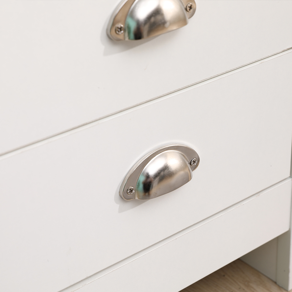 FurnitureHMD 2 Drawer White and Oak Effect Wooden Bedside Table Set of 2 Image 4