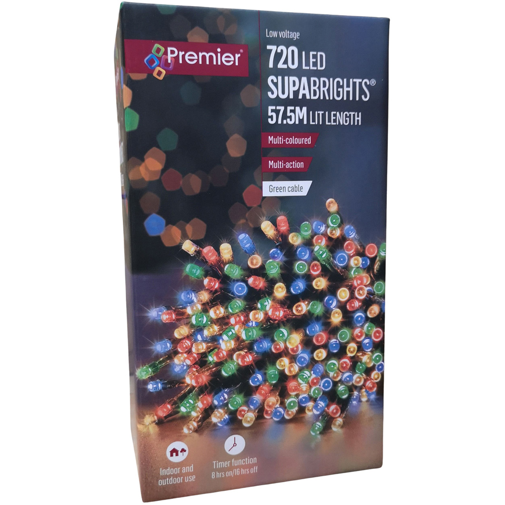 Premier SupaBrights 720 Multicolour LED Christmas String Light 57.5m Image 2