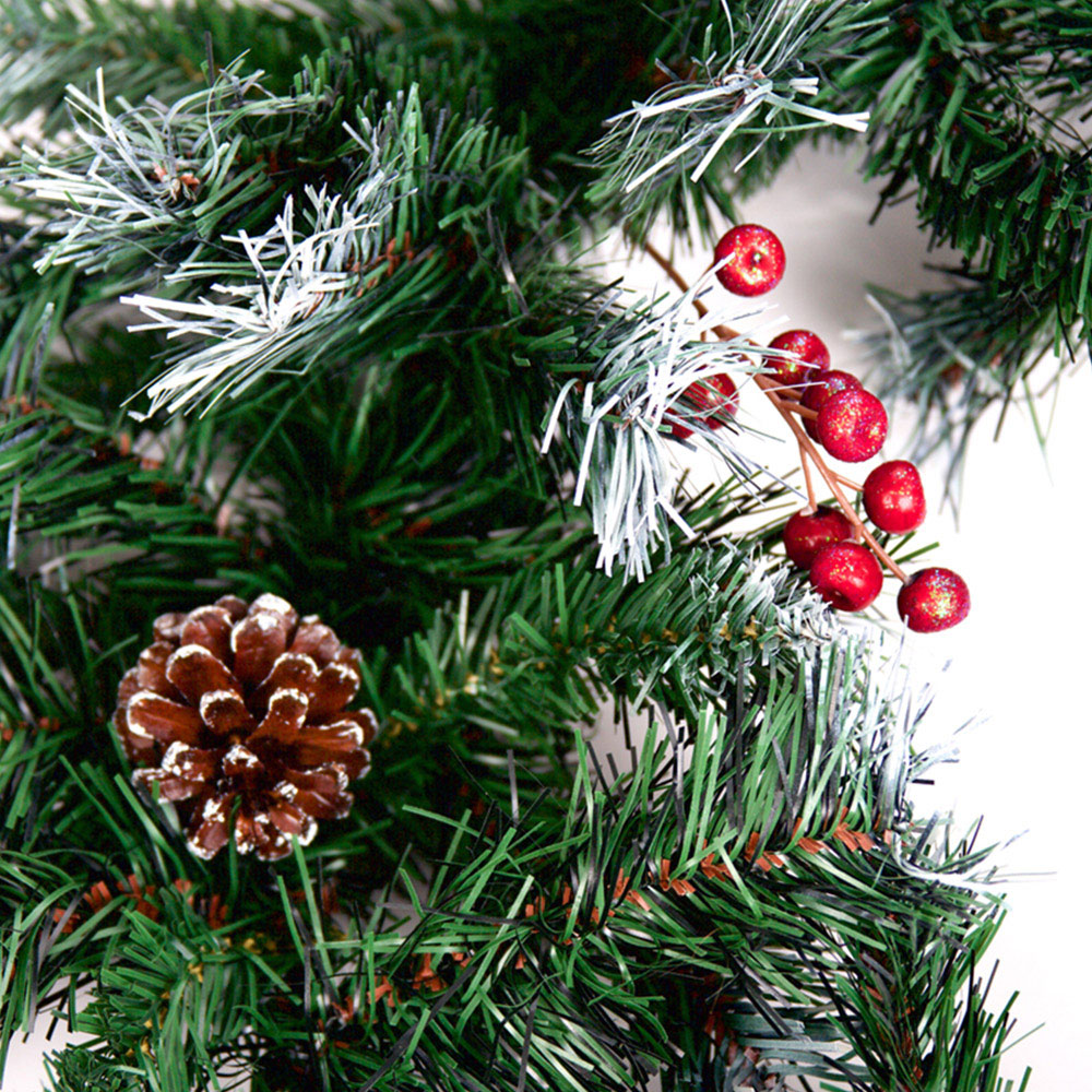 Best Artificial Frosted Deluxe Christmas Garland with Pine and Spruce Tips 370cm Image 7