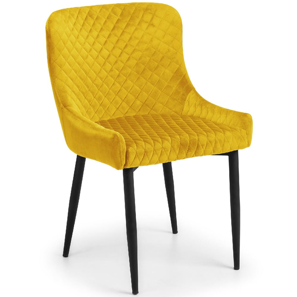 Julian Bowen Berwick 6 Seater Rectangular Dining Set Mustard Image 3