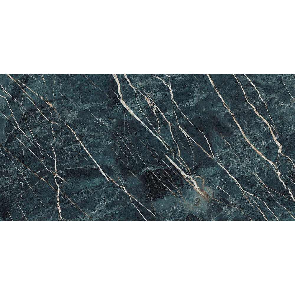 Top Ceramics Aqua-Green Marble Effect High Gloss Porcelain Wall Tile 1200 x 600mm Image 6