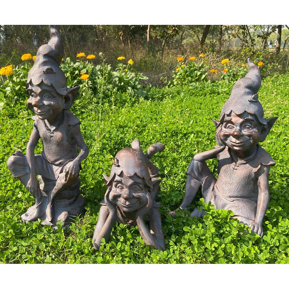 Inspirational Gifting Pixie Sitting Polystone Resin Garden Ornament Image 7