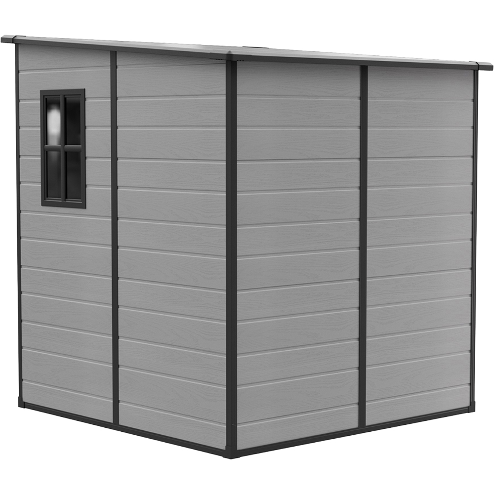 Living and Home 6 x 6ft Plastic Garden Storage Shed with Built-In Floor Image 3
