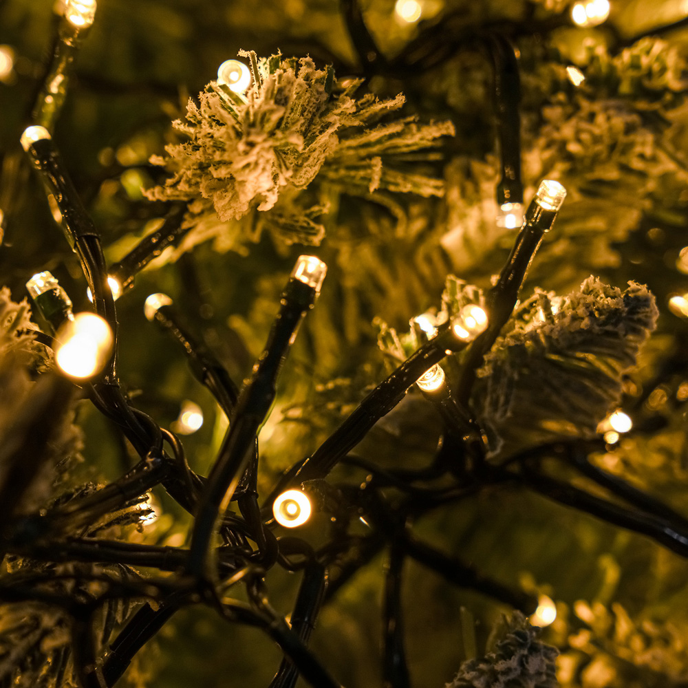 The Christmas Centre 360 Warm White LED Multifunction Green Cable Cluster Light 5.4m Image 4