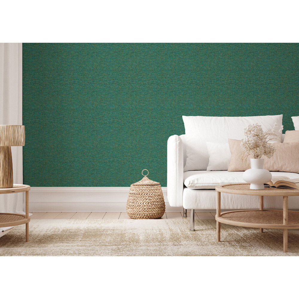 Esselle Home Artisan Weave Emerald Wallpaper Image 4