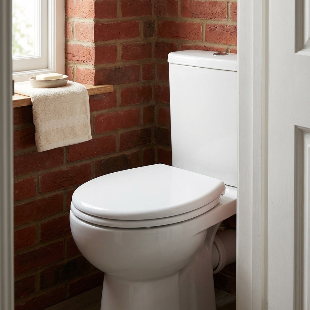 Soho White Duroplast Toilet Seat Image 4