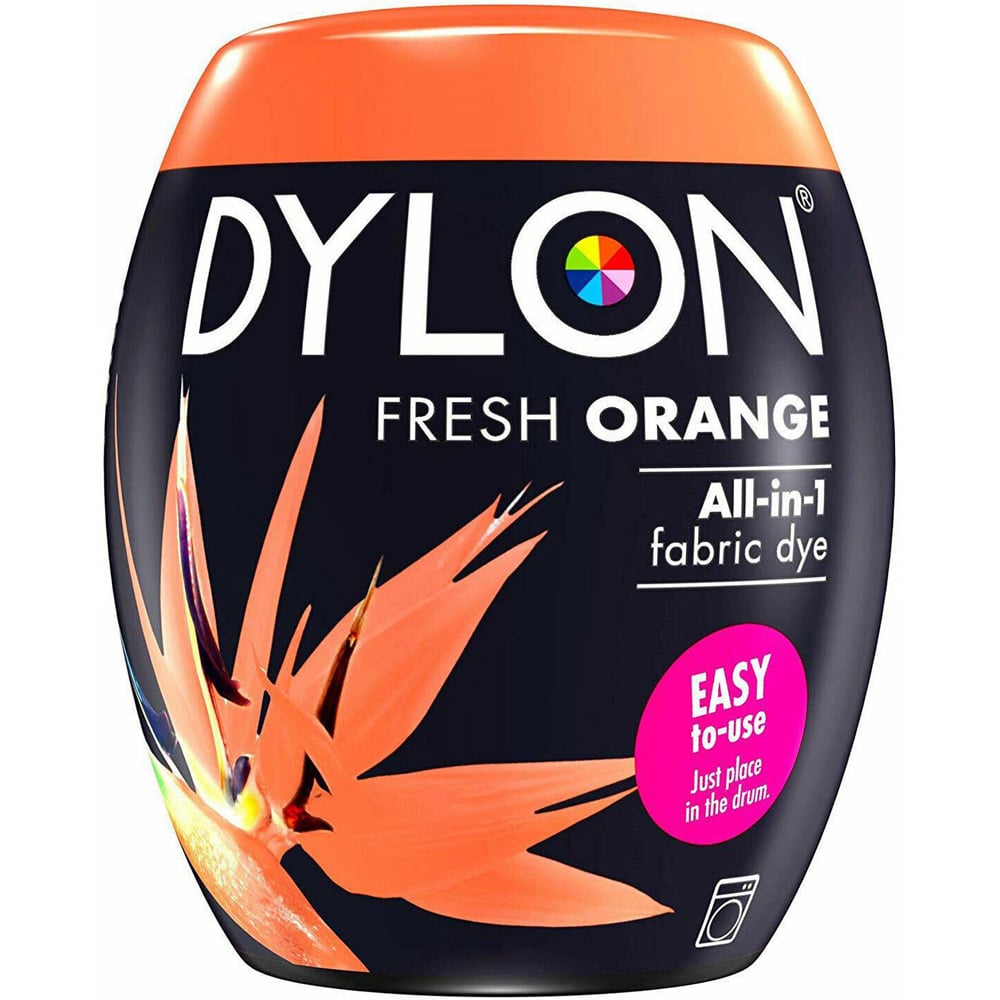 Dylon Fresh Orange Washing Machine Fabric Dye Pod 350g 5 Pack Image 3