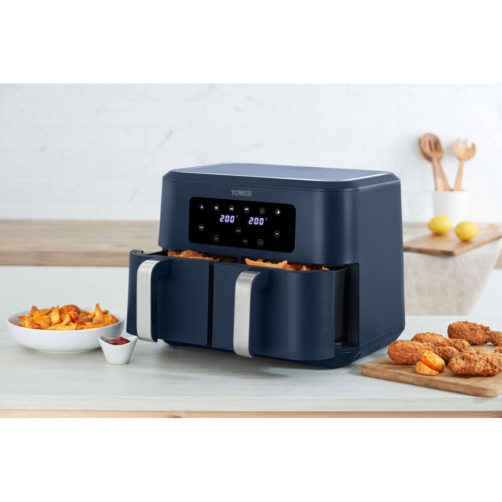 Tower Cavaletto EEJB253 Blue 4 Slice Toaster with 1.7L Kettle and 8.5L Air Fryer Set Image 3