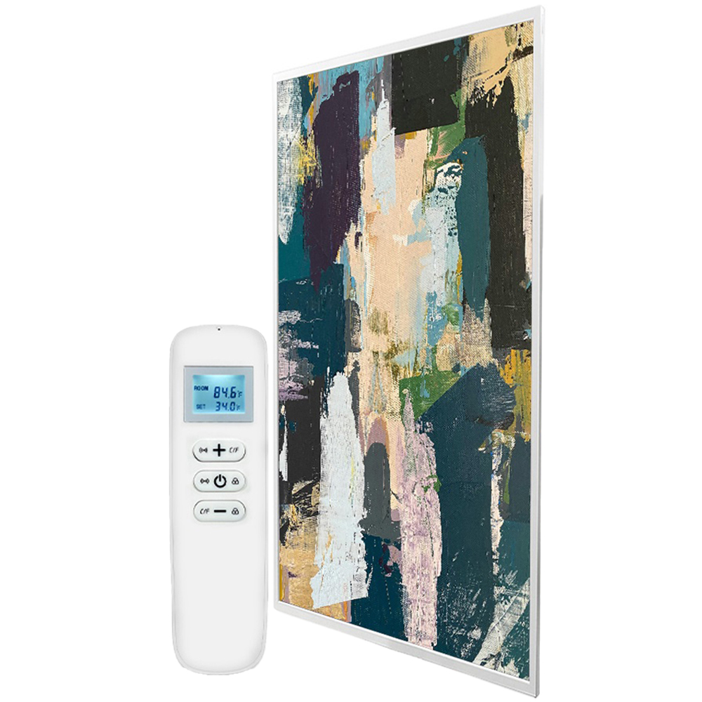 Mirrorstone Classic Nexus 900W Abstract Art Wi-Fi Infrared Heating Panel 795 x 1195mm Image 1