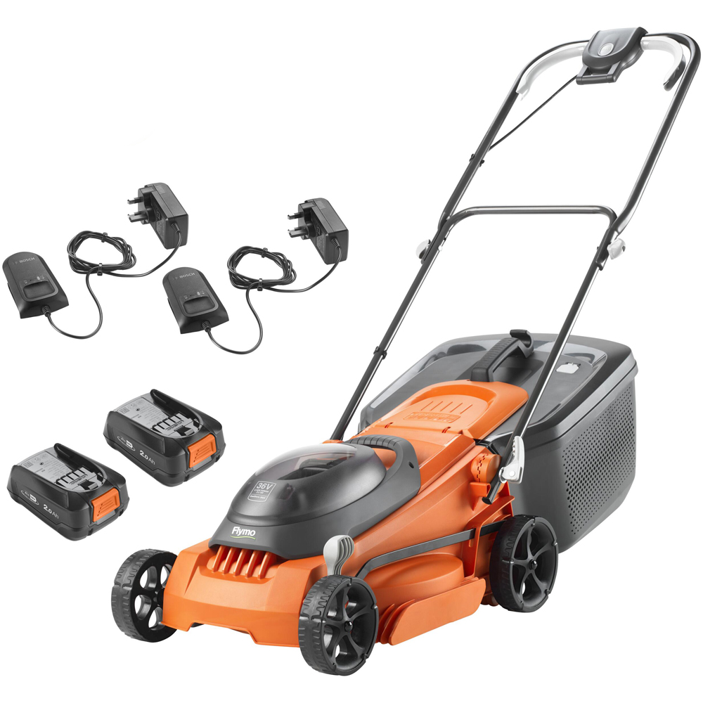 Flymo EasiStore FES380R18X2K2 36V 38cm Rotary Cordless Electric Lawn Mower with 2 x 18V Battery Image 4