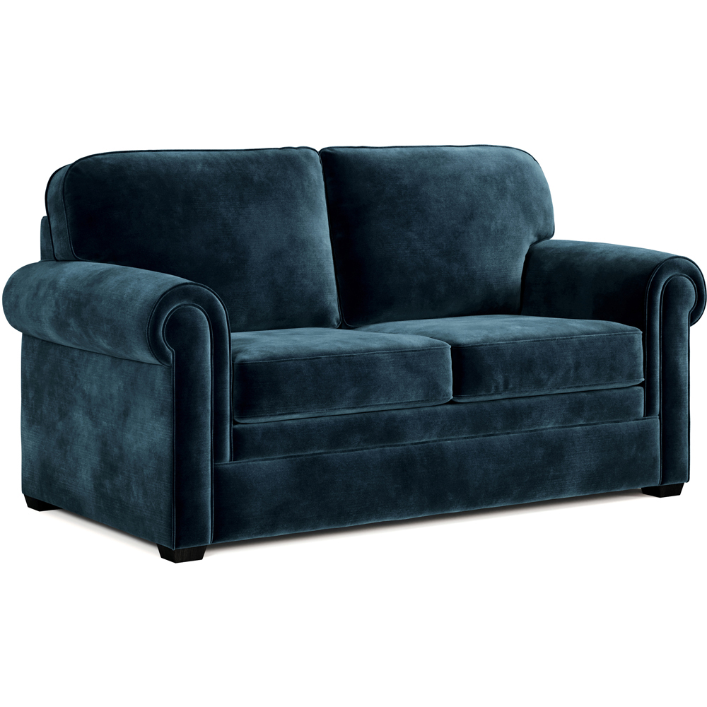 Jay-Be Heritage 2 Seater Luxe Velvet Airforce Sofa Bed with e-Pocket Mattress Image 2