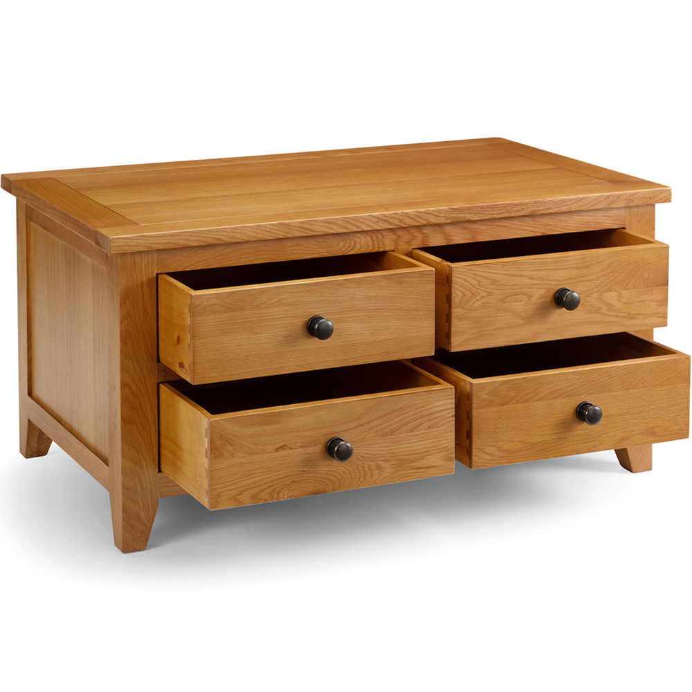 Julian Bowen Astoria 4 Drawer Oak Coffee Table Image 5