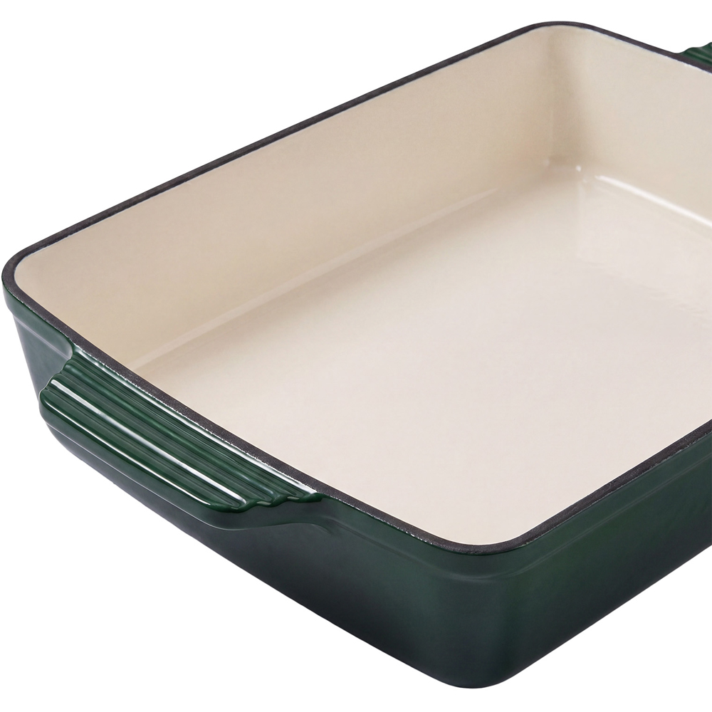 Living and Home 3L Green Enamelled Rectangular Baking Dish Image 4