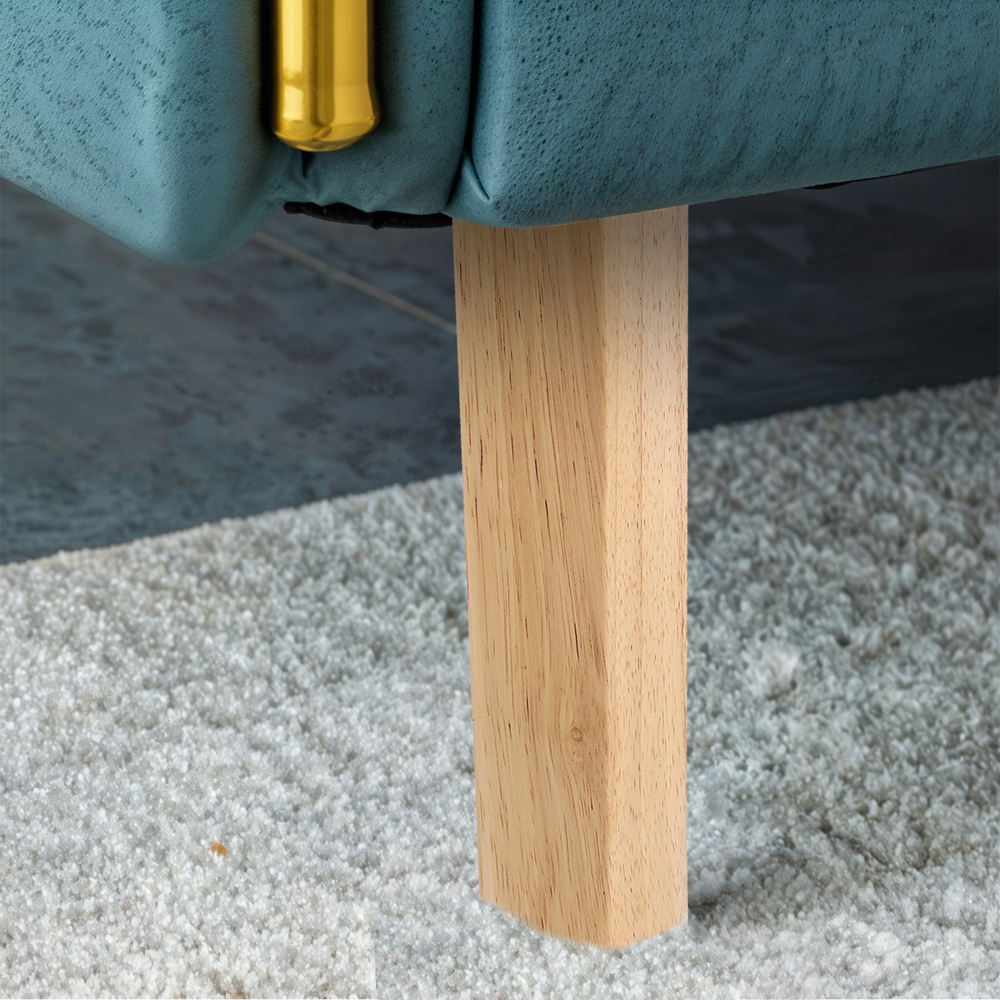 Living and Home Square Solid Oak Wood Furniture Leg 20cm 4 Pack Image 8